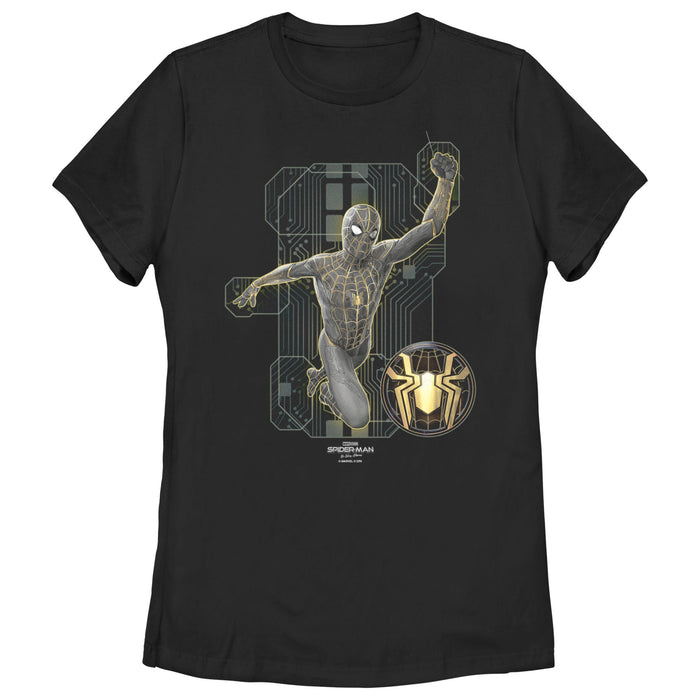 fifth sun Women's Marvel Spider-Man: No Way Home Black Suit Tech T-Shirt