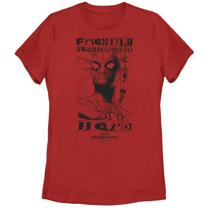 fifth sun Women's Marvel Spider-Man: No Way Home Friendly Neighborhood Hero T-Shirt