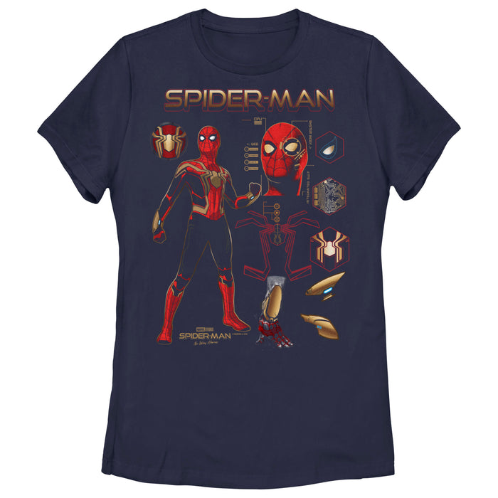 fifth sun Women's Marvel Spider-Man: No Way Home Iron Suit Gear T-Shirt