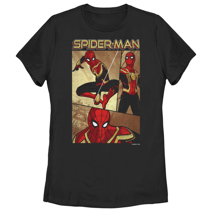 fifth sun Women's Marvel Spider-Man: No Way Home Three Panel Poster T-Shirt