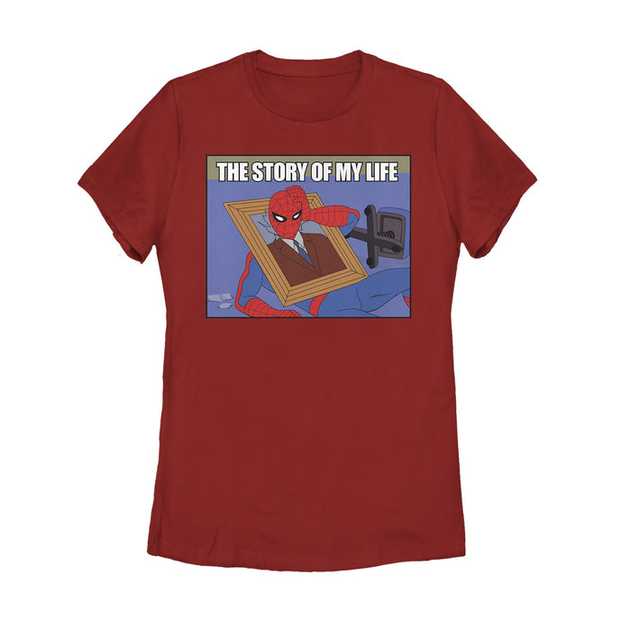 fifth sun Women's Marvel Spider-Man Story of Life T-Shirt