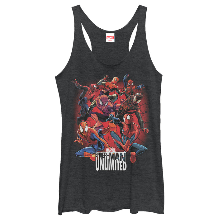 fifth sun Women's Marvel Spider-Man Unlimited Versions Racerback Tank Top
