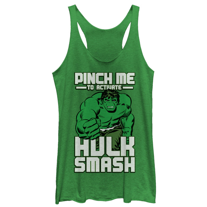 fifth sun Women's Marvel St. Patrick's Day Hulk Smash Racerback Tank Top