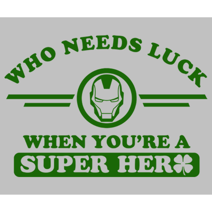 Fifth Sun Women's Marvel St. Patrick's Day Iron Man No Luck Needed T-Shirt