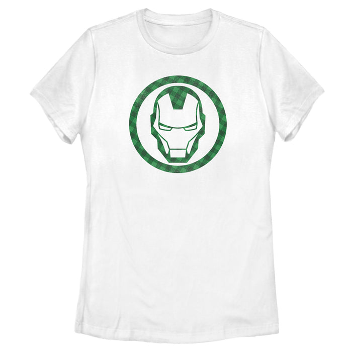 fifth sun Women's Marvel St. Patrick's Day Lucky Iron Man Mask T-Shirt