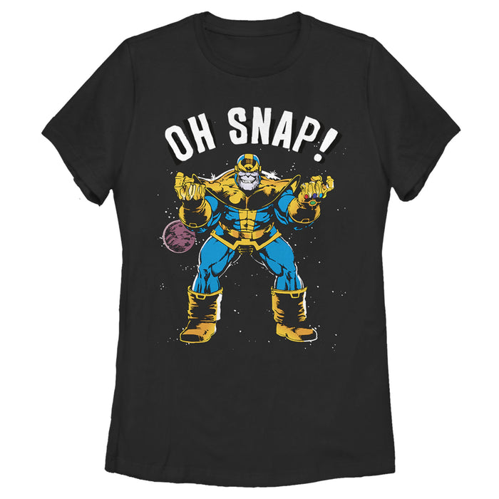 fifth sun Women's Marvel Thanos Retro Oh Snap T-Shirt