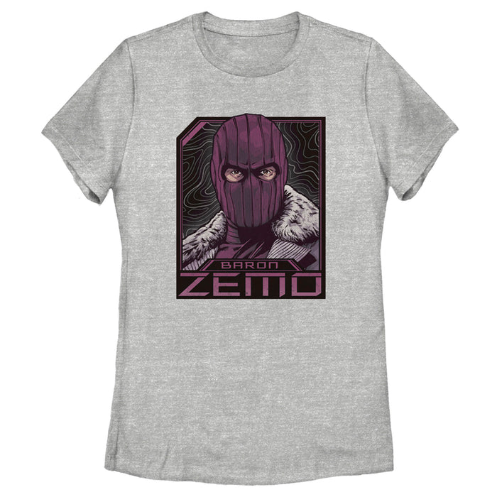 fifth sun Women's Marvel The Falcon and the Winter Soldier Baron Zemo Badge T-Shirt