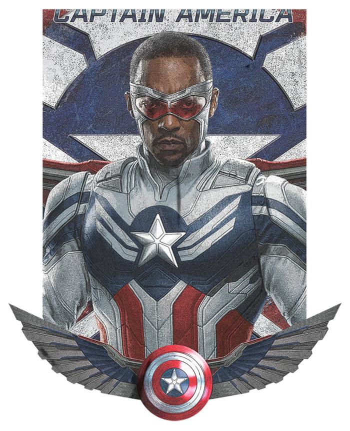 Fifth Sun Women's Marvel The Falcon And The Winter Soldier Captain America Shield Wings T-Shirt