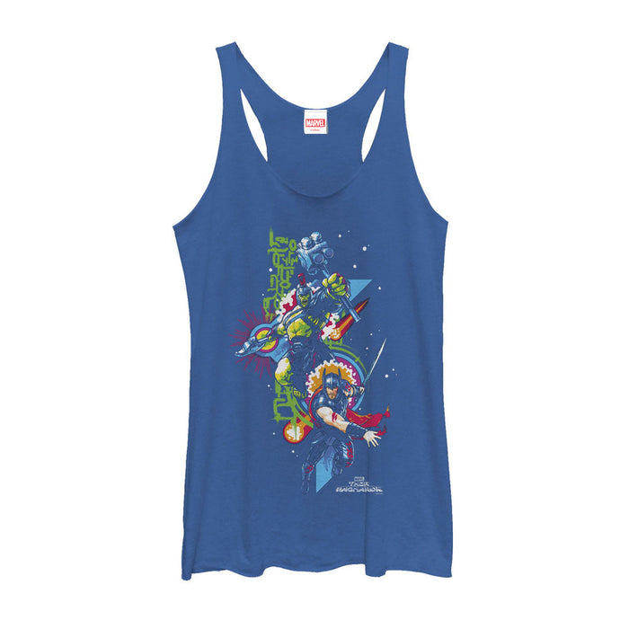 fifth sun Women's Marvel Thor: Ragnarok Space Burst Racerback Tank Top