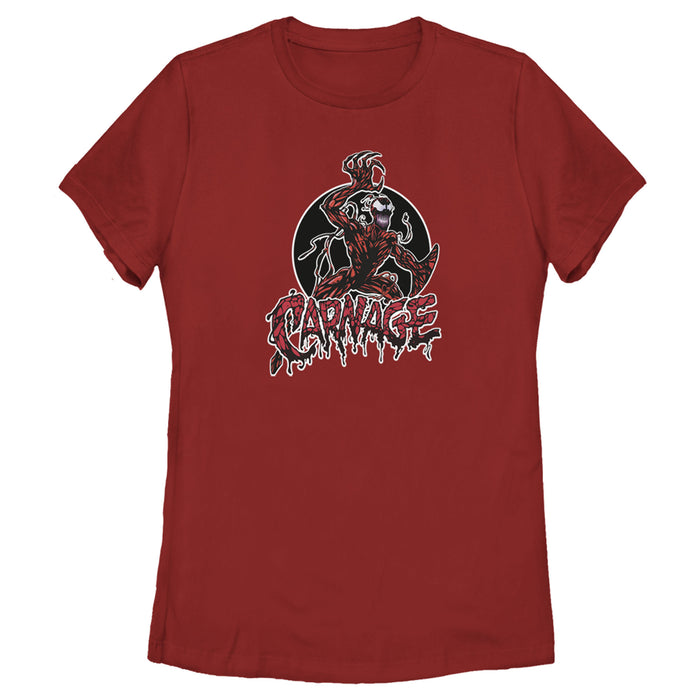 fifth sun Women's Marvel Venom Carnage Circle T-Shirt