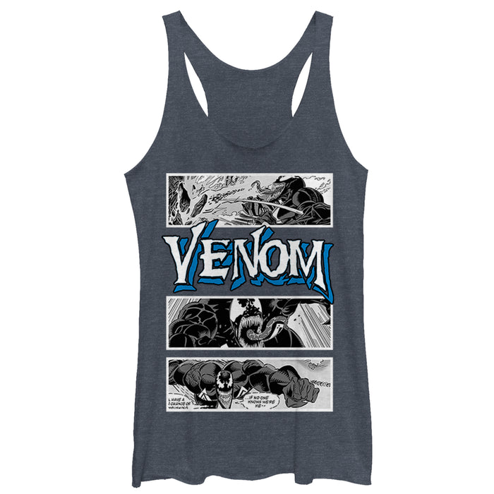 fifth sun Women's Marvel Venom Comic Panels Racerback Tank Top