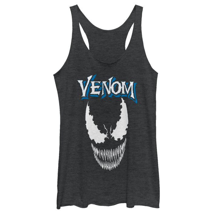 fifth sun Women's Marvel Venom Face Logo Racerback Tank Top
