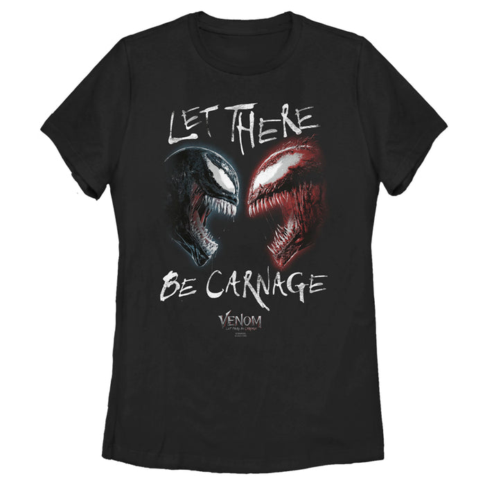 fifth sun Women's Marvel Venom: Let There be Carnage Black Vs. Red T-Shirt