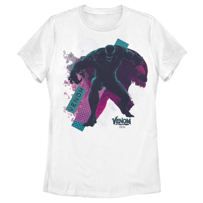 fifth sun Women's Marvel Venom: Let There be Carnage Blue and Purple Retro T-Shirt
