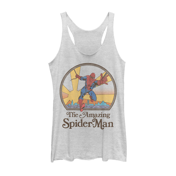 fifth sun Women's Marvel Vintage Spider-Man Sun Racerback Tank Top