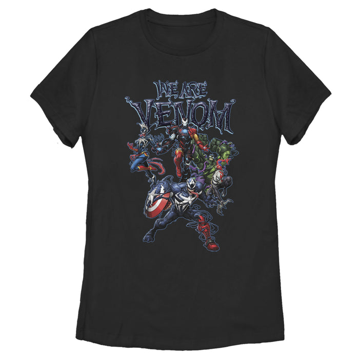 fifth sun Women's Marvel We Are Venom Character Menagerie T-Shirt