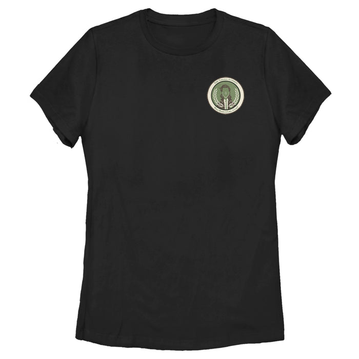 fifth sun Women's Marvel What Makes a Loki Badge T-Shirt