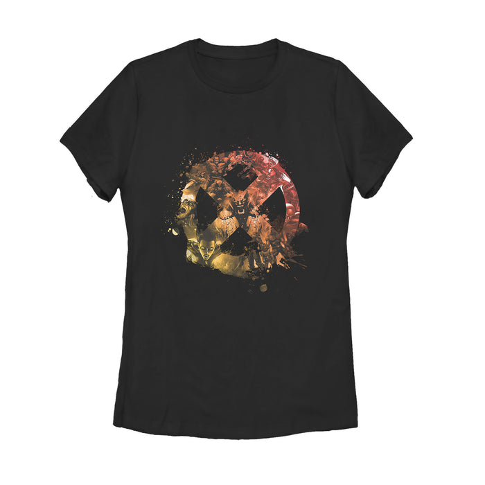 fifth sun Women's Marvel X-Men Collage Logo T-Shirt
