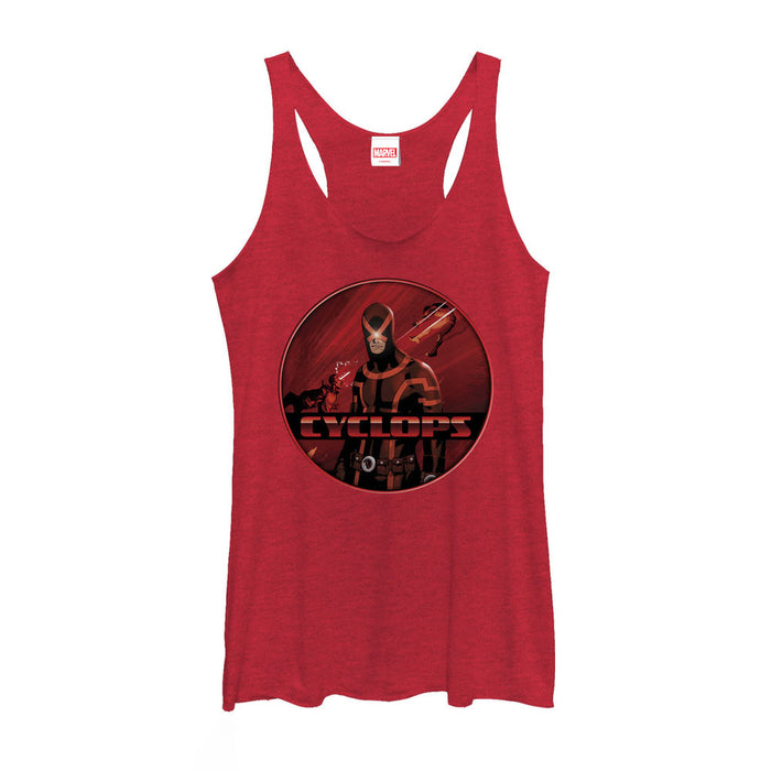 fifth sun Women's Marvel X-Men Cyclops Badge Racerback Tank Top