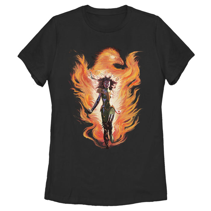 fifth sun Women's Marvel X-Men Rise Of The Dark Phoenix Flames T-Shirt