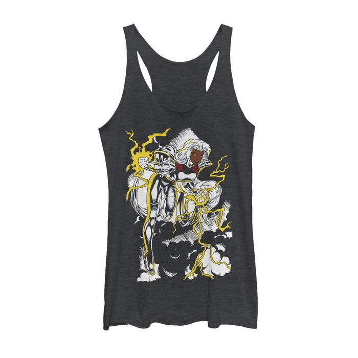 fifth sun Women's Marvel X-Men Storm Lightning Tempest Racerback Tank Top