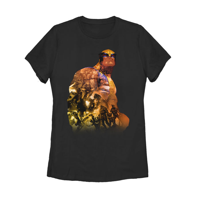 fifth sun Women's Marvel X-Men Wolverine Pattern T-Shirt