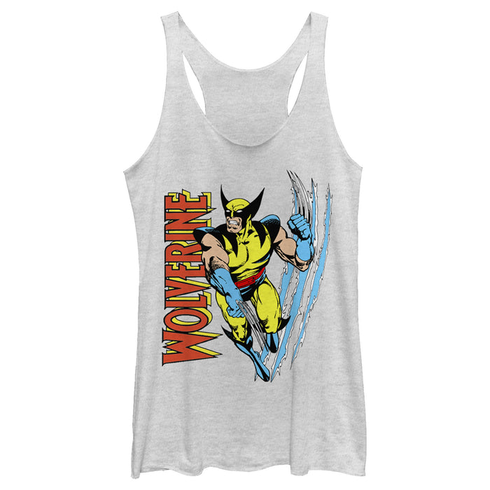 fifth sun Women's Marvel X-Men Wolverine Slash Racerback Tank Top