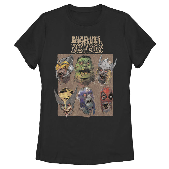 fifth sun Women's Marvel Zombies Happy Faces T-Shirt