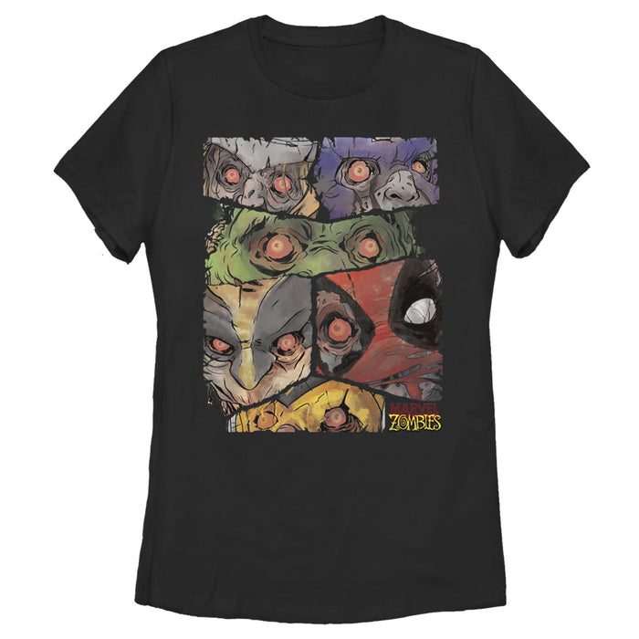 fifth sun Women's Marvel Zombies Hero Faces T-Shirt