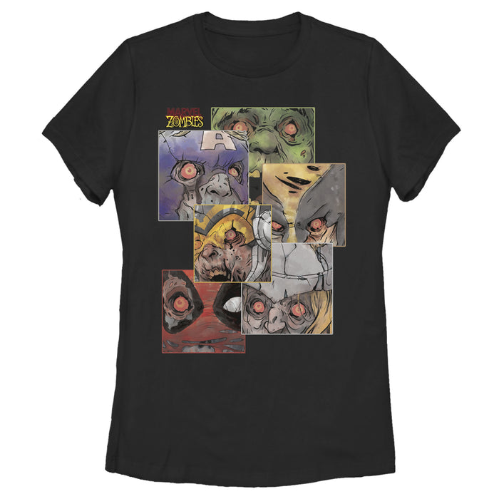 fifth sun Women's Marvel Zombies Hero Squares T-Shirt