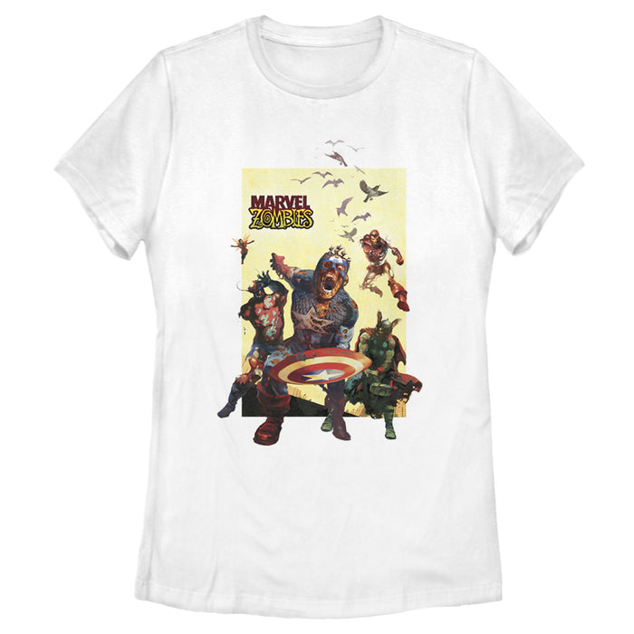 fifth sun Women's Marvel Zombies Heroes Battle T-Shirt