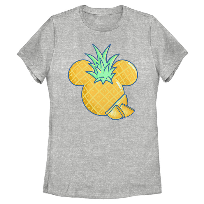 fifth sun Women's Mickey & Friends Pineapple Logo T-Shirt