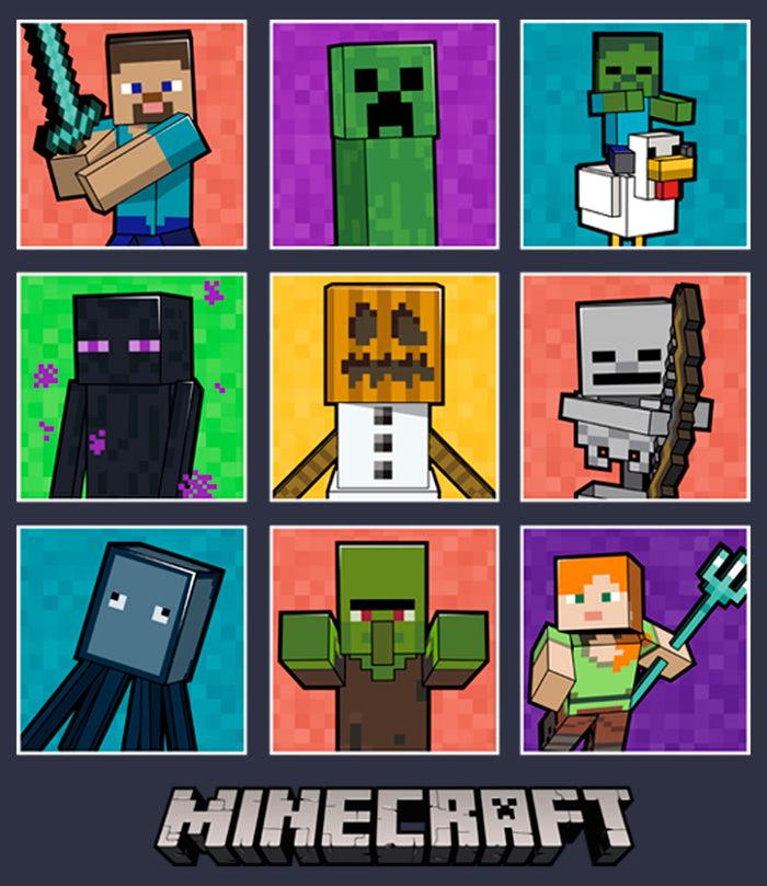 Fifth Sun Women's Minecraft Character Boxes T-Shirt