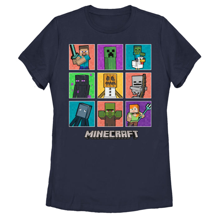 fifth sun Women's Minecraft Character Boxes T-Shirt