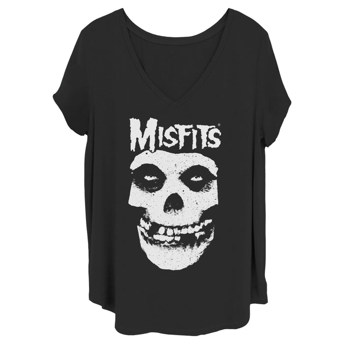 fifth sun Women's Misfits Classic Fiend Skull Logo T-Shirt