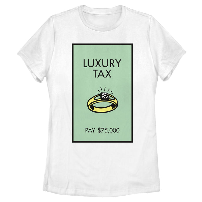 fifth sun Women's Monopoly Luxury Tax Diamond Ring Card T-Shirt