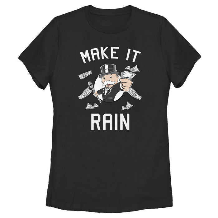 fifth sun Women's Monopoly Make It Rain Pennybags T-Shirt
