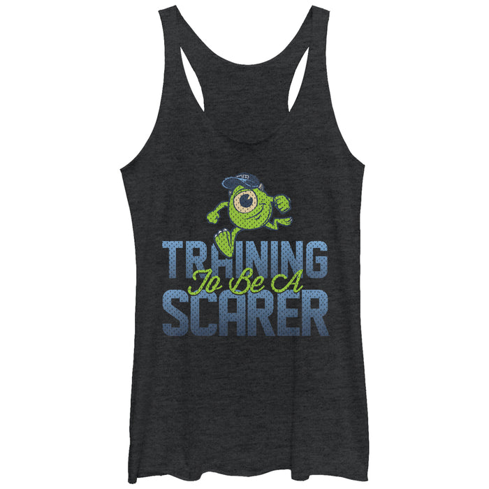 fifth sun Women's Monsters Inc Training to be a Scarer Racerback Tank Top