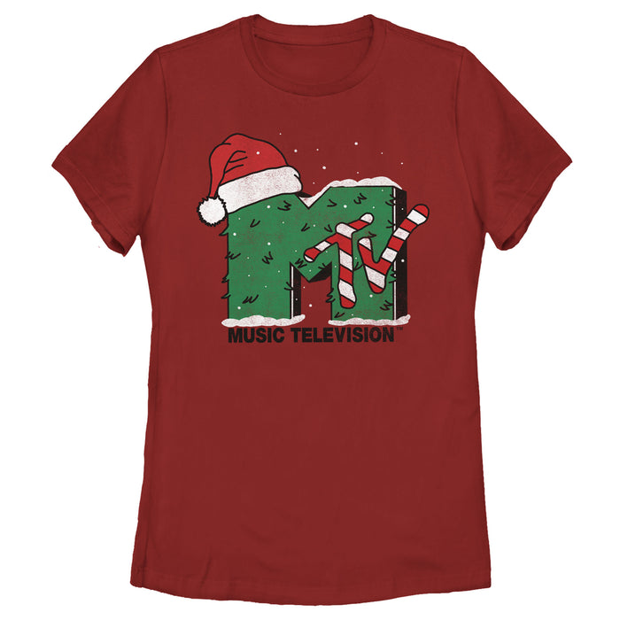 fifth sun Women's MTV Christmas Monster Logo T-Shirt
