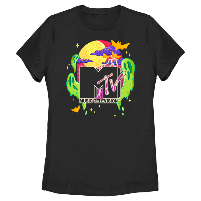 fifth sun Women's MTV Colorful Halloween Logo T-Shirt