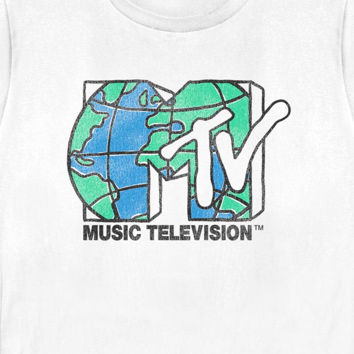 Fifth Sun Women's MTV Distressed Earth Day Logo T-Shirt