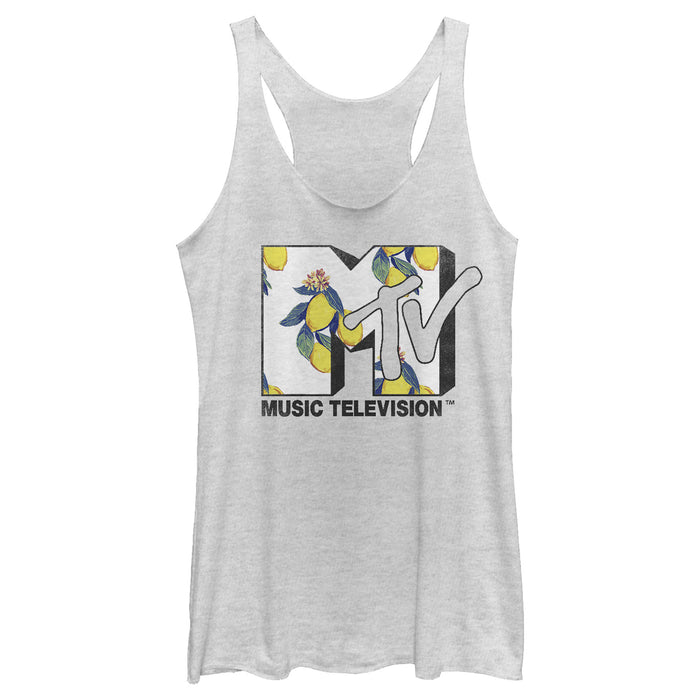 fifth sun Women's MTV Flower Logo Racerback Tank Top