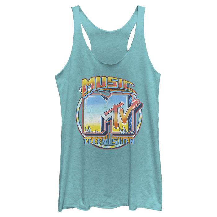 fifth sun Women's MTV Old School Logo Racerback Tank Top