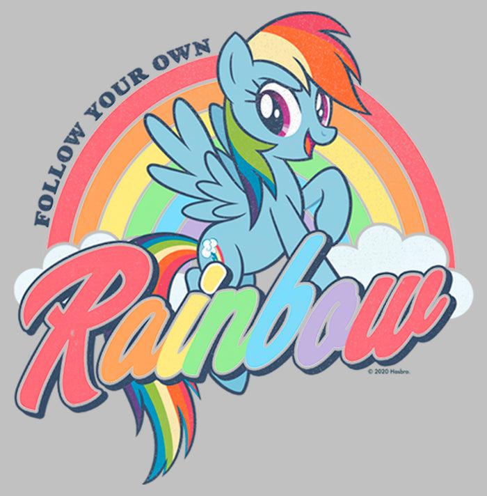 Fifth Sun Women's My Little Pony Rainbow Dash Follow Your Own Rainbow T-Shirt
