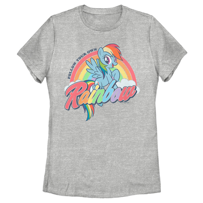 fifth sun Women's My Little Pony Rainbow Dash Follow Your Own Rainbow T-Shirt