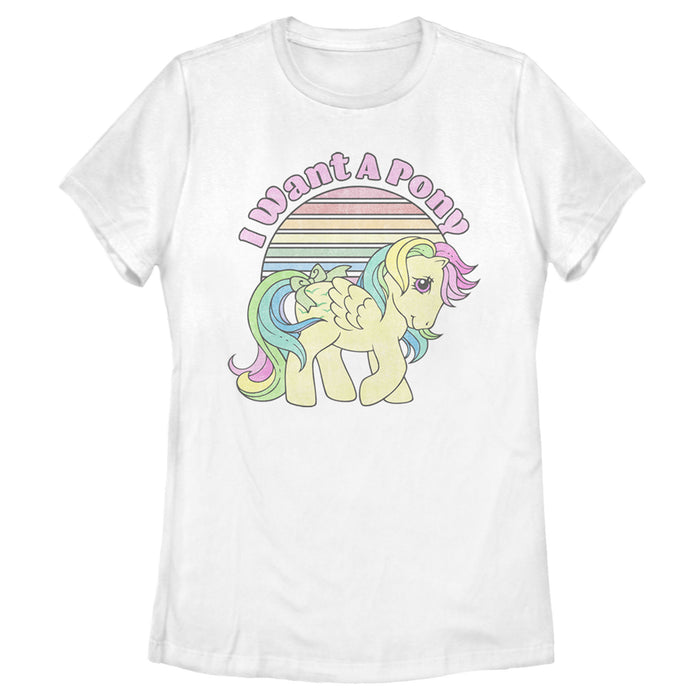 fifth sun Women's My Little Pony Skydancer Want a Pony T-Shirt