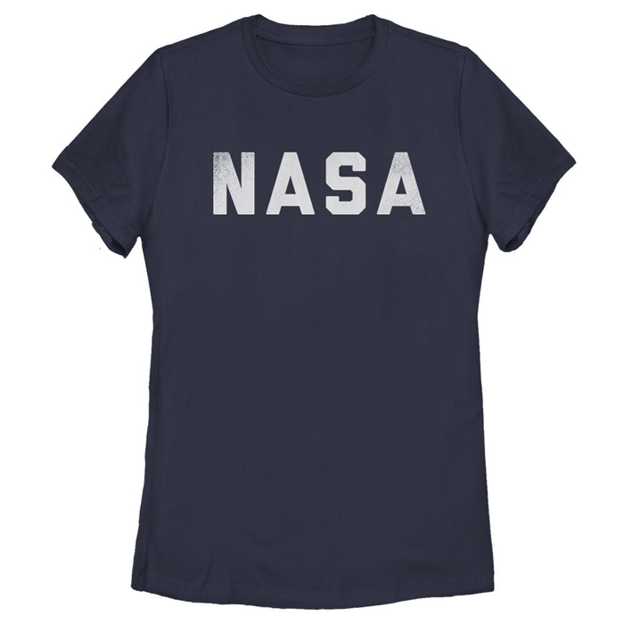 fifth sun Women's NASA Flat Text Simple Logo T-Shirt