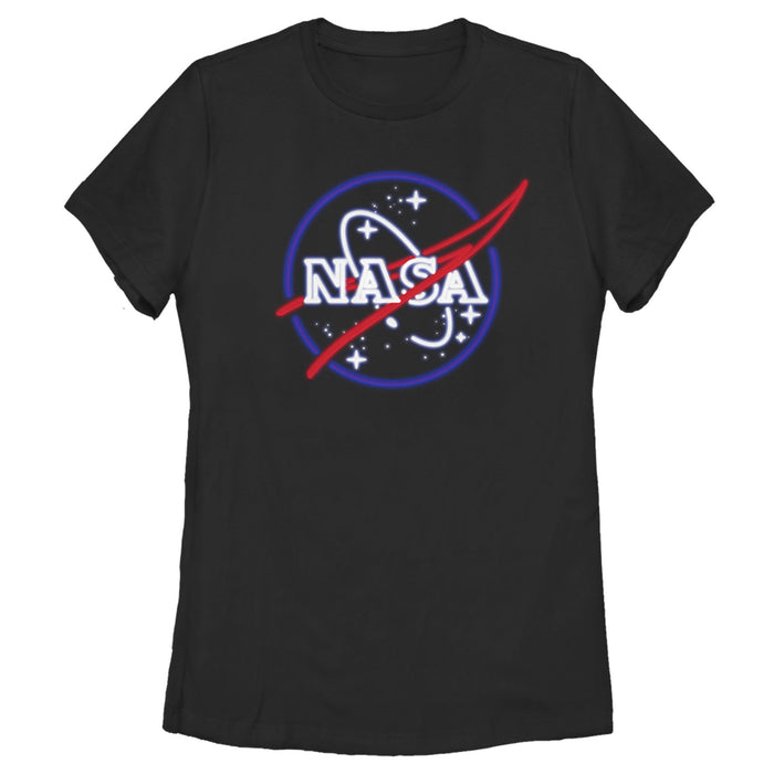 fifth sun Women's NASA Neon Sign Classic Logo T-Shirt