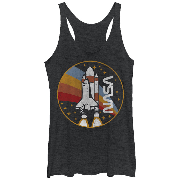 fifth sun Women's NASA Rainbow Launch Racerback Tank Top