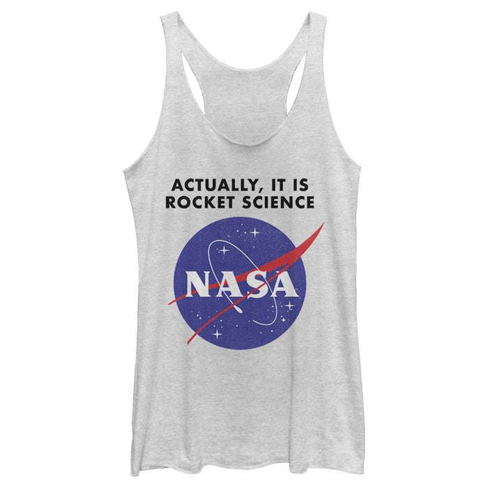 fifth sun Women's NASA Rocket Science Logo Racerback Tank Top